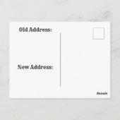 Steampunk City with Balloon New Address Briefkaart (Achterkant)