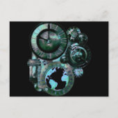 Steampunk Clock Briefkaart (Voorkant)