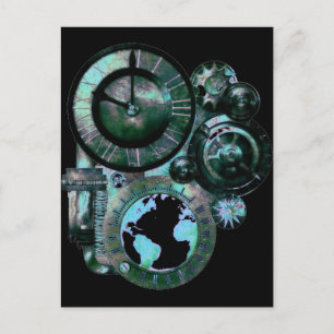 Steampunk Clock Briefkaart