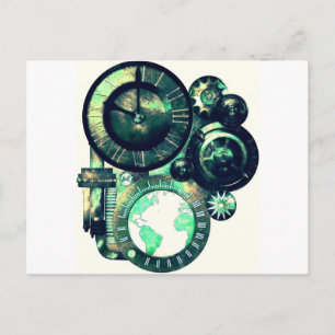 Steampunk Clock Briefkaart