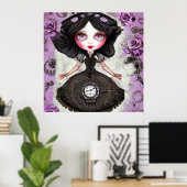 Steampunk Clock Dress Doll Poster (Thuiskantoor)