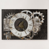 Steampunk Clock en Gears Jigzaag Puzzle Legpuzzel (Horizontaal)