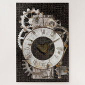 Steampunk Clock en Gears Jigzaag Puzzle Legpuzzel (Verticaal)