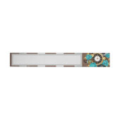 Steampunk Clock- en Turquoise-Rozen op gestreept (Individueel)