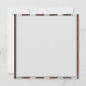 Steampunk Clock- en Turquoise-Rozen op gestreept Aankondiging (Achterkant)