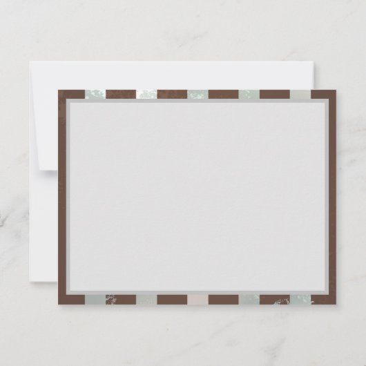 Steampunk Clock- en Turquoise-Rozen op gestreept Aankondiging (Achterkant)