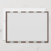 Steampunk Clock- en Turquoise-Rozen op gestreept Aankondiging (Achterkant)