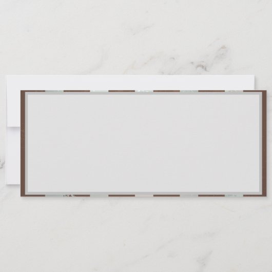 Steampunk Clock- en Turquoise-Rozen op gestreept Aankondiging (Achterkant)