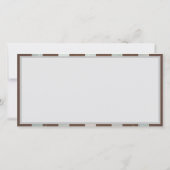 Steampunk Clock- en Turquoise-Rozen op gestreept Aankondiging (Achterkant)