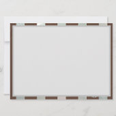 Steampunk Clock- en Turquoise-Rozen op gestreept Aankondiging (Achterkant)