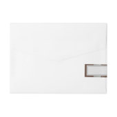 Steampunk Clock- en Turquoise-Rozen op gestreept Adreslabel Wikkel (Achterkant)