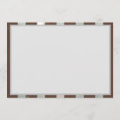 Steampunk Clock- en Turquoise-Rozen op gestreept Advieskaart (Achterkant)