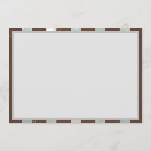 Steampunk Clock- en Turquoise-Rozen op gestreept Advieskaart (Achterkant)