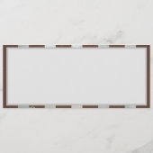 Steampunk Clock- en Turquoise-Rozen op gestreept Advieskaart (Achterkant)