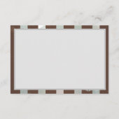 Steampunk Clock- en Turquoise-Rozen op gestreept Advieskaart (Achterkant)