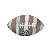 Steampunk Clock- en Turquoise-Rozen op gestreept American Football (Voorkant)