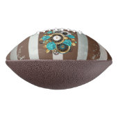 Steampunk Clock- en Turquoise-Rozen op gestreept American Football (Gedraaid 270)