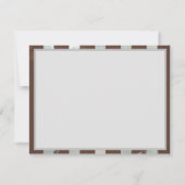 Steampunk Clock- en Turquoise-Rozen op gestreept Bedankkaart (Achterkant)