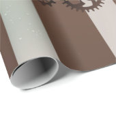 Steampunk Clock- en Turquoise-Rozen op gestreept Cadeaupapier (Rol Hoek)