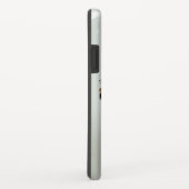 Steampunk Clock- en Turquoise-Rozen op gestreept Case-Mate iPhone Case (Achterkant/rechts)