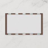 Steampunk Clock- en Turquoise-Rozen op gestreept Contactkaartje (Achterkant)