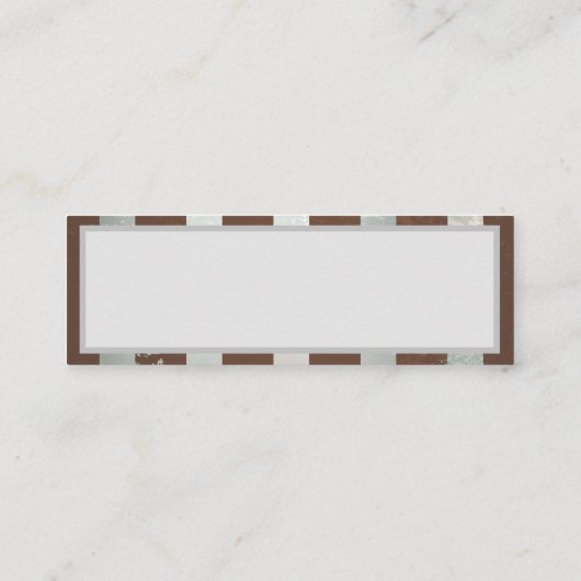 Steampunk Clock- en Turquoise-Rozen op gestreept Contactkaartje (Achterkant)