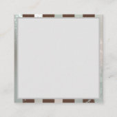 Steampunk Clock- en Turquoise-Rozen op gestreept Contactkaartje (Achterkant)