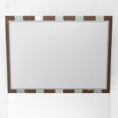 Steampunk Clock- en Turquoise-Rozen op gestreept Drieluik Aankondiging (Binnenzijde eerst)