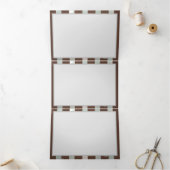 Steampunk Clock- en Turquoise-Rozen op gestreept Drieluik Aankondiging (Binnen)