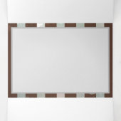 Steampunk Clock- en Turquoise-Rozen op gestreept Drieluik Aankondiging (Binnenkant midden)