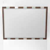 Steampunk Clock- en Turquoise-Rozen op gestreept Drieluik Kaart (Binnenzijde eerst)