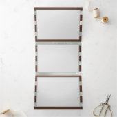 Steampunk Clock- en Turquoise-Rozen op gestreept Drieluik Programma (Binnen)