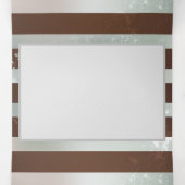 Steampunk Clock- en Turquoise-Rozen op gestreept Drieluik Programma (Binnenkant midden)