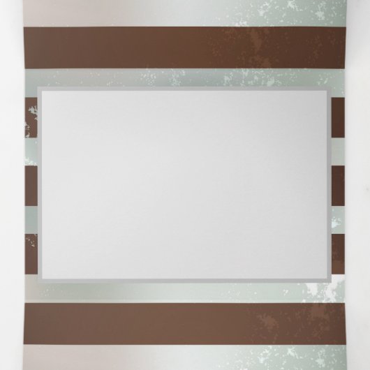 Steampunk Clock- en Turquoise-Rozen op gestreept Drieluik Programma (Binnenkant midden)