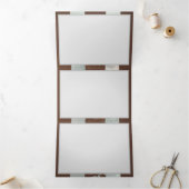 Steampunk Clock- en Turquoise-Rozen op gestreept Drieluik Uitnodiging (Binnen)