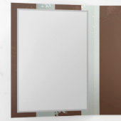 Steampunk Clock- en Turquoise-Rozen op gestreept Drieluik Uitnodiging (Binnenzijde eerst)