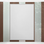 Steampunk Clock- en Turquoise-Rozen op gestreept Drieluik Uitnodiging (Binnenkant midden)