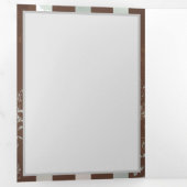 Steampunk Clock- en Turquoise-Rozen op gestreept Drieluik Wenskaart (Binnenzijde eerst)