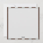 Steampunk Clock- en Turquoise-Rozen op gestreept Feestdagenkaart (Achterkant)