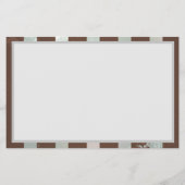 Steampunk Clock- en Turquoise-Rozen op gestreept Flyer (Achterkant)