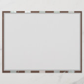 Steampunk Clock- en Turquoise-Rozen op gestreept Flyer (Achterkant)