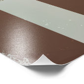 Steampunk Clock- en Turquoise-Rozen op gestreept Foto Afdruk (Hoek)