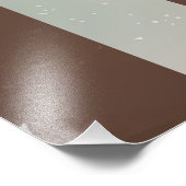 Steampunk Clock- en Turquoise-Rozen op gestreept Foto Afdruk (Hoek)