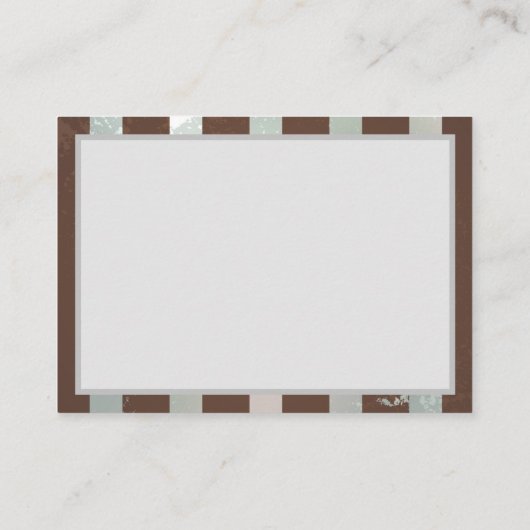 Steampunk Clock- en Turquoise-Rozen op gestreept Informatiekaartje (Achterkant)