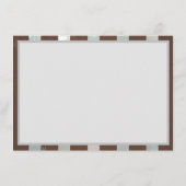 Steampunk Clock- en Turquoise-Rozen op gestreept Informatiekaartje (Achterkant)