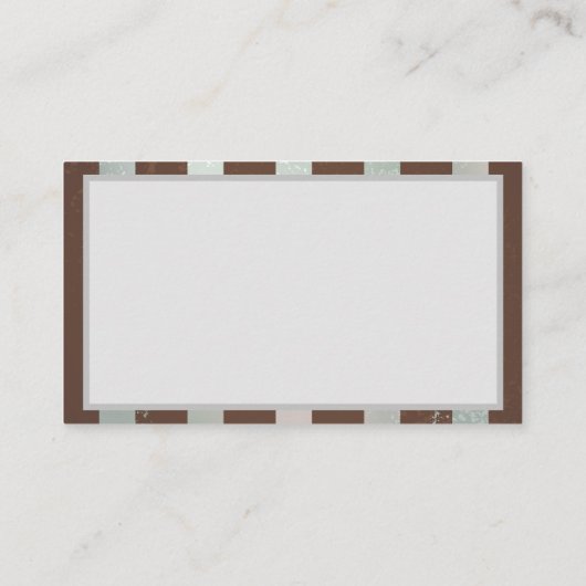 Steampunk Clock- en Turquoise-Rozen op gestreept Informatiekaartje (Achterkant)