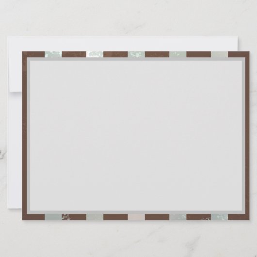 Steampunk Clock- en Turquoise-Rozen op gestreept Kaart (Achterkant)