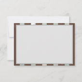 Steampunk Clock- en Turquoise-Rozen op gestreept Kaart (Achterkant)