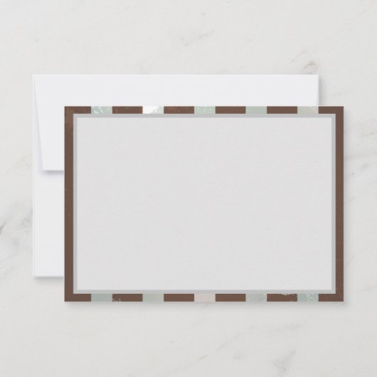 Steampunk Clock- en Turquoise-Rozen op gestreept Kaart (Achterkant)