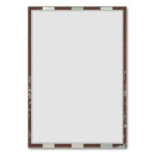 Steampunk Clock- en Turquoise-Rozen op gestreept Kaart (Achterkant)